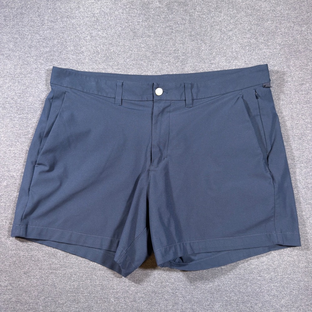 Lululemon Commission Short Mens 38 Navy Blue Golf Casual Performance Chino 5in